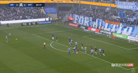 开云APP-⚽瑞典超半场:贾格纳主罚任意球打高,哥德堡暂0-0马尔默